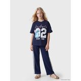 LC Waikiki Lcw Kids Lacivert Geniş Paça Kız Çocuk Soft Touch Eşofman Altı - 8 - 9 Yaş
