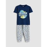 LC Waikiki Lcw Kids Lacivert New York Baskılı Erkek Çocuk Pijama Takımı - 10 - 11 Yaş