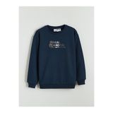 LC Waikiki LCW Kids Lacivert Real Madrid Baskılı Erkek Çocuk Kalın Sweatshirt