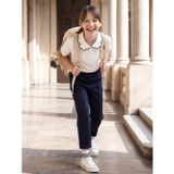 LC Waikiki LCW Kids Lacivert Slim Fit Kız Çocuk Gabardin Pantolon