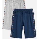 LC Waikiki Lcw Kids Lacivert Yanı Şeritli Erkek Çocuk Pijama Şort 2'li - 13 - 14 Yaş
