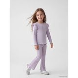 LC Waikiki Lcw Kids Lila Fitilli Kız Çocuk Ispanyol Paça Tayt - 1 - 2 Yaş