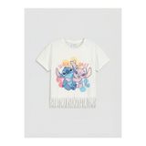 LC Waikiki LCW Kids Lilo & Stitch Baskılı Püsküllü Kız Çocuk Tişört