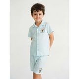 LC Waikiki Lcw Kids Mavi Ayı Teddy Baskılı Erkek Çocuk Şortlu Pijama Takımı
