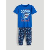 LC Waikiki Lcw Kids Mavi Baskılı Erkek Çocuk Pijama Takımı - 8 - 9 Yaş
