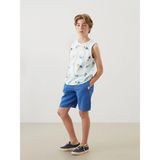 LC Waikiki Lcw Kids Mavi Beli Lastikli Erkek Çocuk Şort - 9 - 10 Yaş - Mid Blue