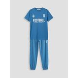 LC Waikiki Lcw Kids Mavi Bisiklet Yaka Baskılı Erkek Çocuk Pijama Takım - 11 - 12 Yaş