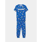 LC Waikiki Lcw Kids Mavi Bisiklet Yaka Baskılı Erkek Çocuk Pijama Takım