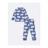 LC Waikiki LCW Kids Mavi Bisiklet Yaka Erkek Çocuk Pijama Takımı