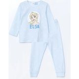 LC Waikiki Lcw Kids Mavi Bisiklet Yaka Uzun Kollu Elsa Baskılı Kız Bebek Pijama Takım T T - 2 - 3 Yaş