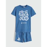LC Waikiki Lcw Kids Mavi Erkek Çocuk Playstation Baskılı Şortlu Pijama Takımı