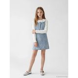 LC Waikiki Lcw Kids Mavi Fiyonk Taşlı Kız Çocuk Jean Elbise - 12 - 13 Yaş