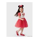 LC Waikiki LCW Kids Minnie Mouse Baskılı Kız Çocuk Elbise