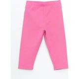 LC Waikiki Lcw Kids Pembe Beli Lastikli 3/4 Boy Kız Çocuk Tayt - 6 - 7 Yaş