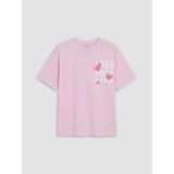 LC Waikiki Lcw Kids Pembe Bisiklet Yaka Baskılı Kız Çocuk Tişört - 8 - 9 Yaş