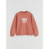 LC Waikiki LCW Kids Pembe Bisiklet Yaka Kız Çocuk Sweatshirt