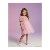 LC Waikiki LCW Kids Pembe Çiçekli Kız Çocuk Tütü Elbise