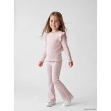 LC Waikiki Lcw Kids Pembe Fitilli Kız Çocuk Ispanyol Paça Tayt - 1 - 2 Yaş