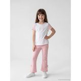 LC Waikiki Lcw Kids Pembe Fiyonk Detaylı Kız Çocuk Ispanyol Paça Tayt - 1 - 2 Yaş