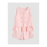 LC Waikiki LCW Kids Pembe Fiyonklu Kız Çocuk Bluz Ve Şort