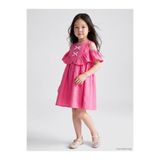 LC Waikiki LCW Kids Pembe Kız Çocuk Fiyonklu Elbise