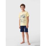 LC Waikiki Lcw Kids Sarı Baskılı Erkek Çocuk Şortlu Pijama Takımı - 10 - 11 Yaş