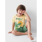 LC Waikiki Lcw Kids Sarı Bisiklet Yaka Erkek Çocuk Şortlu Pijama Takımı - 3 - 4 Yaş