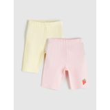 LC Waikiki Lcw Kids Sarı Çilek Baskılı Kız Çocuk Tayt 2'li - 1 - 2 Yaş