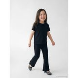 LC Waikiki Lcw Kids Siyah Beli Lastikli Ispanyol Paça Kız Çocuk Fitilli Tayt - 1 - 2 Yaş