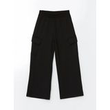 LC Waikiki LCW Kids SİYAH Beli Lastikli Kız Çocuk Kargo Eşofman Altı