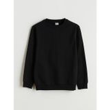 LC Waikiki LCW Kids Siyah Bisiklet Yaka Erkek Çocuk Sweatshirt
