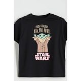LC Waikiki Lcw Kids Siyah Bisiklet Yaka Star Wars Baskılı Kız Çocuk Tişört - 9 - 10 Yaş