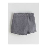 LC Waikiki LCW Kids Taşlı Kız Çocuk Jean Şort Etek