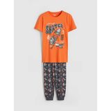LC Waikiki Lcw Kids Turuncu Baskılı Erkek Çocuk Pijama Takımı - 12 - 13 Yaş