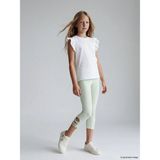 LC Waikiki Lcw Kids Yeşil Beli Lastikli 3/4 Boy Kız Çocuk Tayt - 7 - 8 Yaş