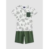 LC Waikiki Lcw Kids Yeşil Bisiklet Yaka Erkek Çocuk Şortlu Pijama Takımı - 9 - 10 Yaş