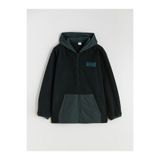 LC Waikiki LCW Kids Yeşil Kapüşonlu Erkek Çocuk Polar Fermuarlı Sweatshirt W59644Z4