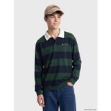 LC Waikiki LCW Kids Yeşil Polo Yaka Çizgili Erkek Çocuk Sweatshirt