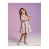 LC Waikiki LCW KidsEkru Çiçekli Kız Çocuk Elbise