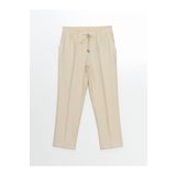 LC Waikiki LCW Modest Bej Beli Lastikli Kadın Pantolon