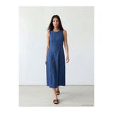 LC Waikiki LCW Modest Bisiklet Yaka Kloş Jean Elbise