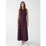 LC Waikiki LCW Modest Bordo Bisiklet Yaka Kloş Elbise