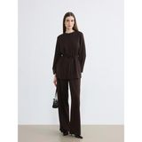 LC Waikiki Lcw Modest Kahverengi Beli Lastikli Soft Touch Kadın Eşofman Altı - Dark Brown