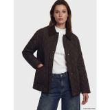 LC Waikiki LCW Modest Kahverengi Kadife Gömlek Yaka Kadın Şişme Mont