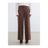 LC Waikiki LCW Modest Kahverengi Standart Fit Kadın Süet Görünümlü Pantolon