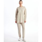 LC Waikiki Lcw Modest Koyu Gri Kadın Beli Lastikli Düz Eşofman Altı - Light Grey - 3XL