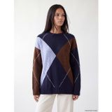 LC Waikiki LCW Modest Lacivert Renk Bloklu Kadın Triko Tunik
