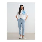 LC Waikiki LCW Modest Mavi Beli Lastikli Havuç Kesim Kadın Pantolon