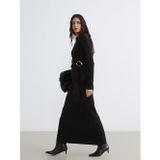 LC Waikiki LCW Modest Siyah Bisiklet Yaka Metal Aplikeli Kadın Triko Kazak