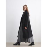 LC Waikiki Lcw Modest Siyah Ceket Yaka Kadın Kaşe Kaban - 42